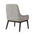 Faux leather cotton linen cushion armrest chairs